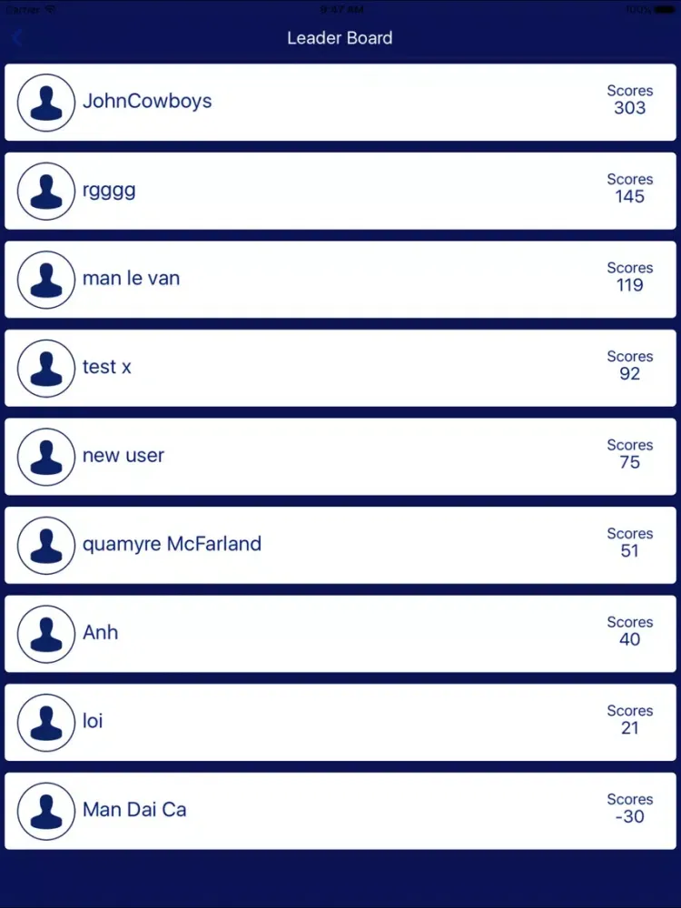 Capturas de tela do ProQuiz Challenge: Giants Edition iPad 