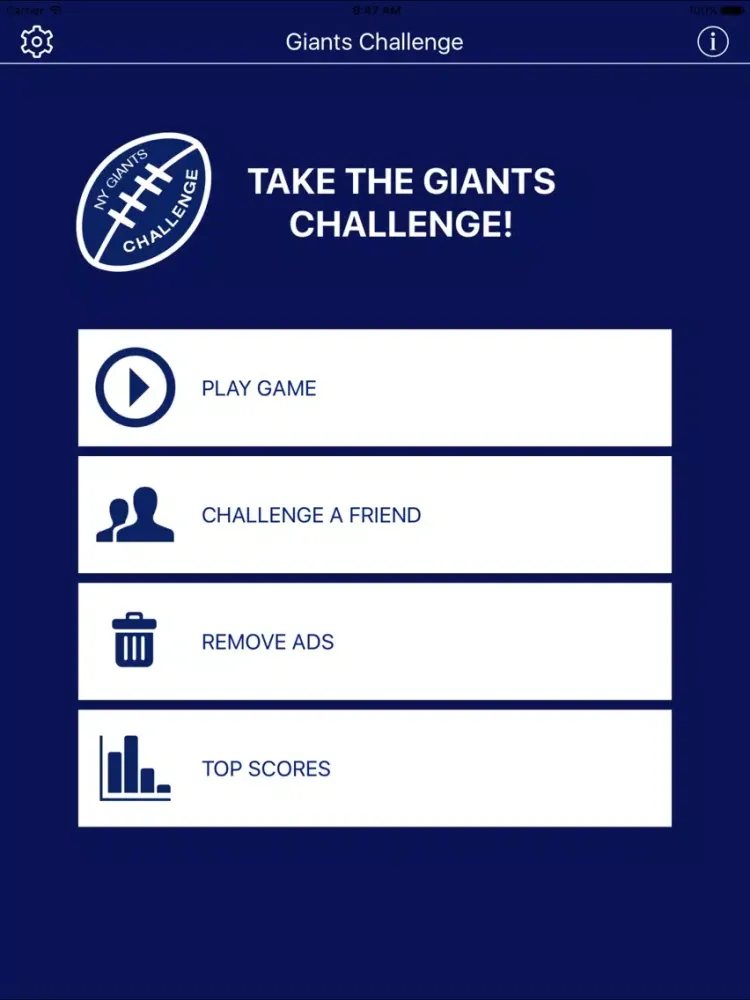 Capturas de tela do ProQuiz Challenge: Giants Edition iPad 
