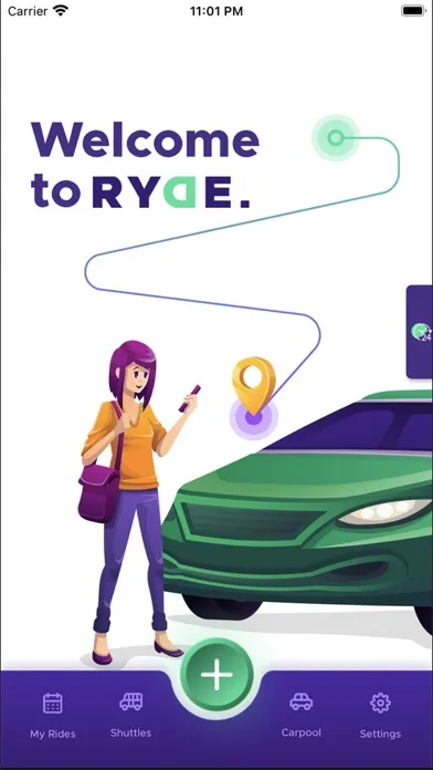 Zrzuty ekranu RYDE Passenger