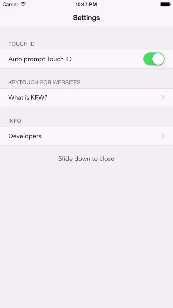 KeyTouch Screenshots