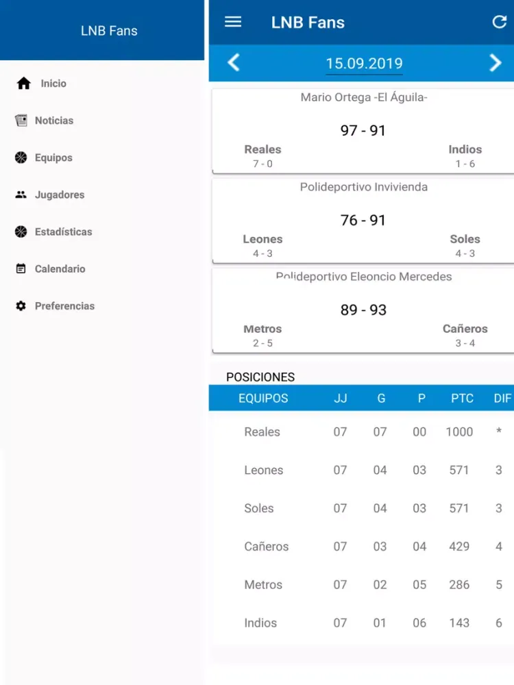 LNB FANS iPad  スクリーンショット