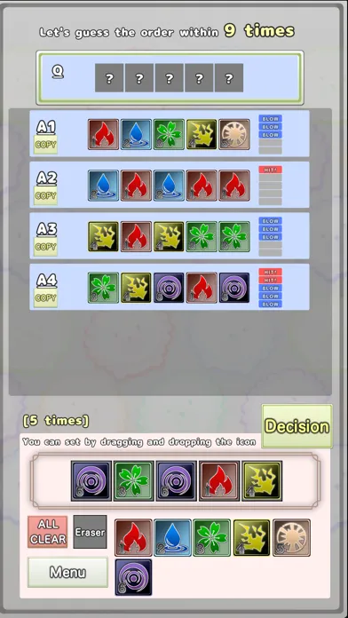 Capturas de pantalla de Hit and Blow -Color Guessing-