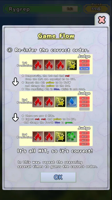 Capturas de pantalla de Hit and Blow -Color Guessing-