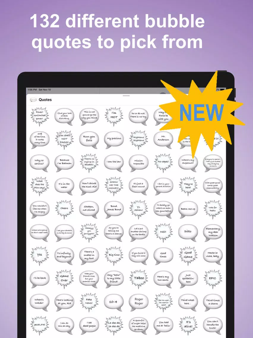 Tangkapan layar Popular Movie Quotes Stickers iPad 