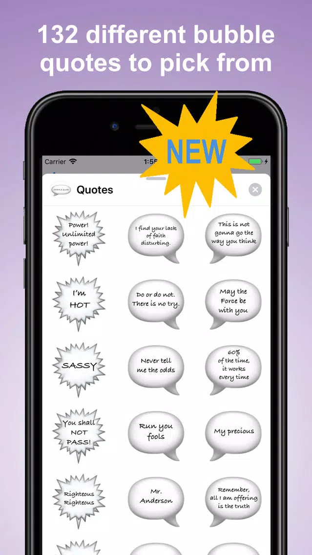 Tangkapan layar Popular Movie Quotes Stickers