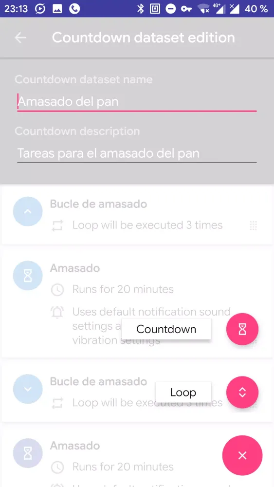 Tangkapan skrin Countdown+