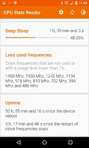 CPU Stats Reader سکرین شاٹس