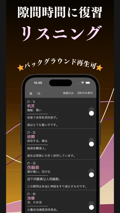 Capturas de pantalla de 上級 中国語 単語 ブラクストン