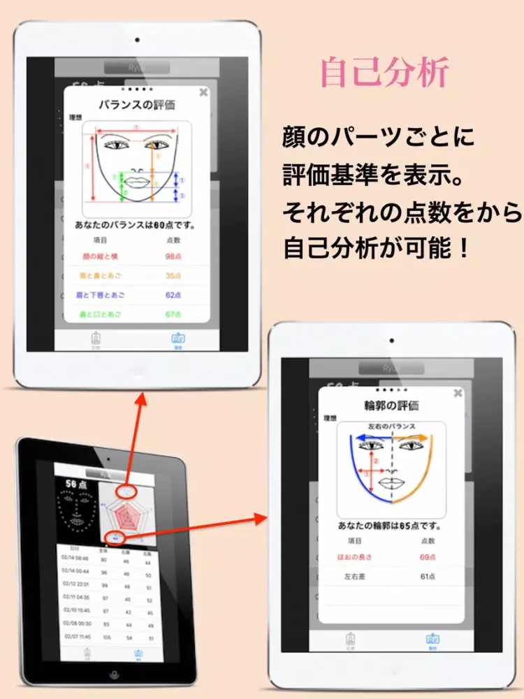 Zrzuty ekranu 理想の顔に近づこう！顔採点アプリ FaceMaker iPad 