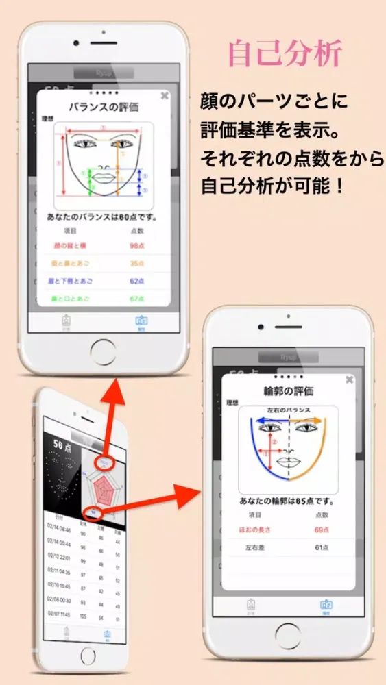 Zrzuty ekranu 理想の顔に近づこう！顔採点アプリ FaceMaker