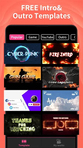 Intro Maker -video intro outro Ekran Görüntüleri
