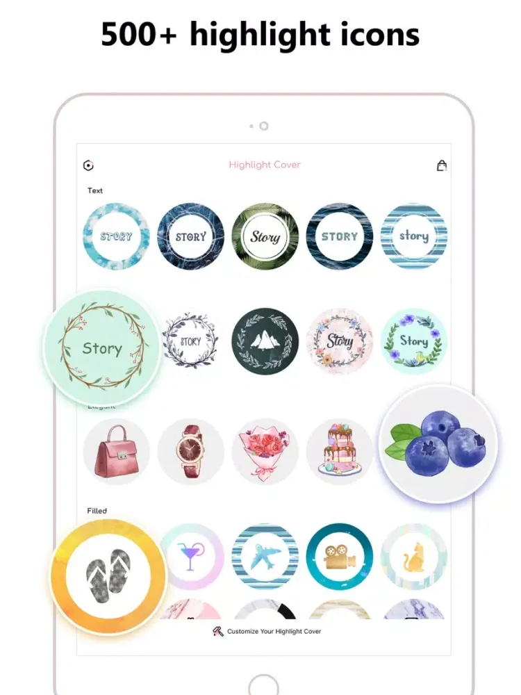 Highlight Cover & Logo Maker iPad  Screenshots