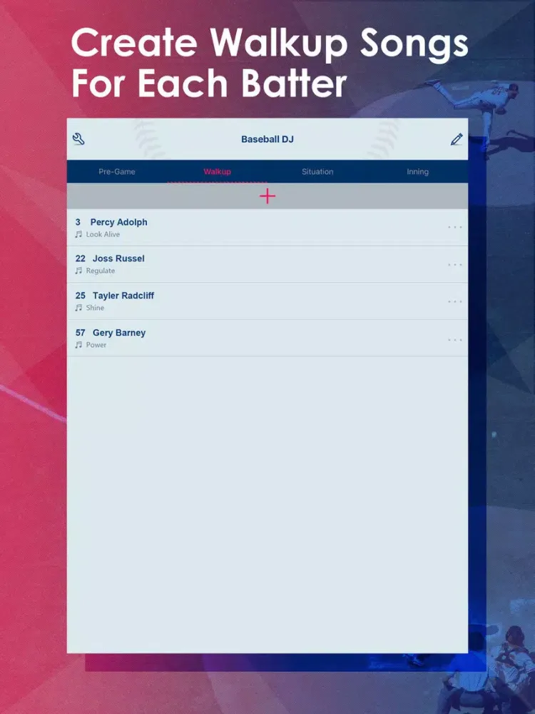 Скриншоты Baseball DJ - create ballpark walk up songs list iPad 
