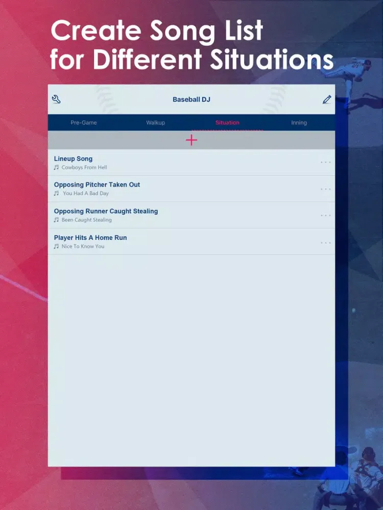 Скриншоты Baseball DJ - create ballpark walk up songs list iPad 