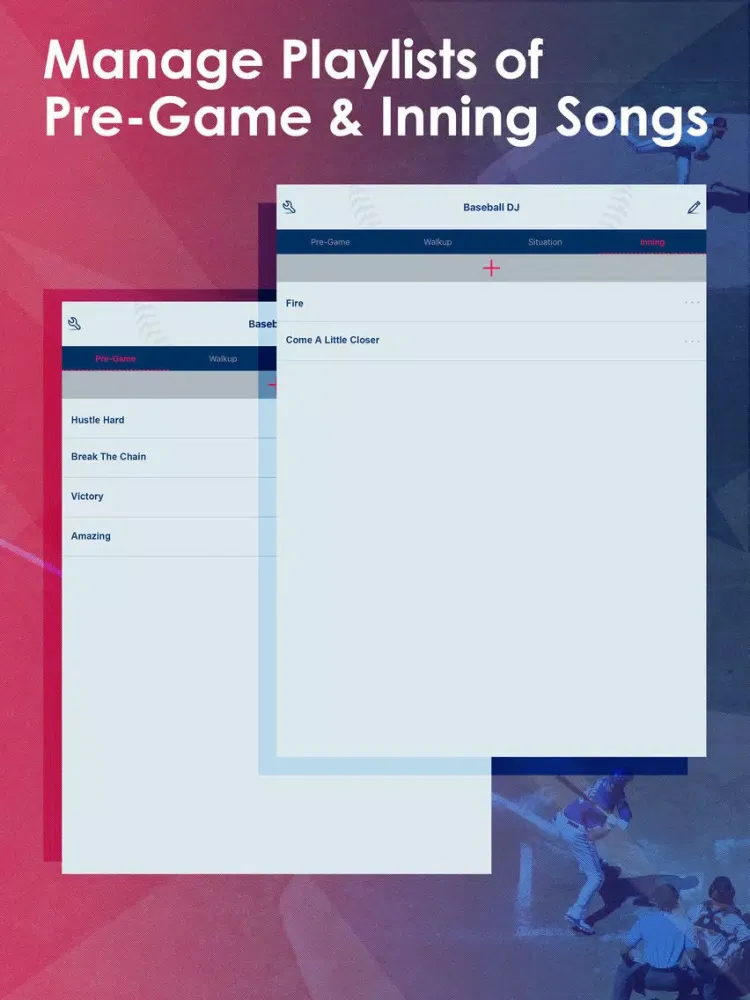 Скриншоты Baseball DJ - create ballpark walk up songs list iPad 