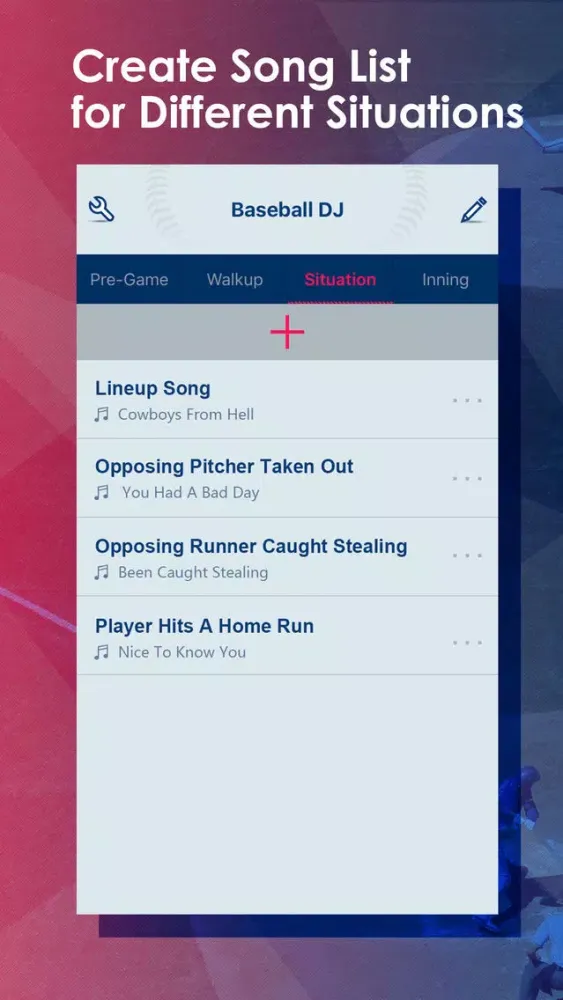 Скриншоты Baseball DJ - create ballpark walk up songs list