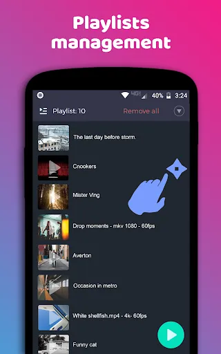 Tangkapan skrin Night Video Player - voice amp
