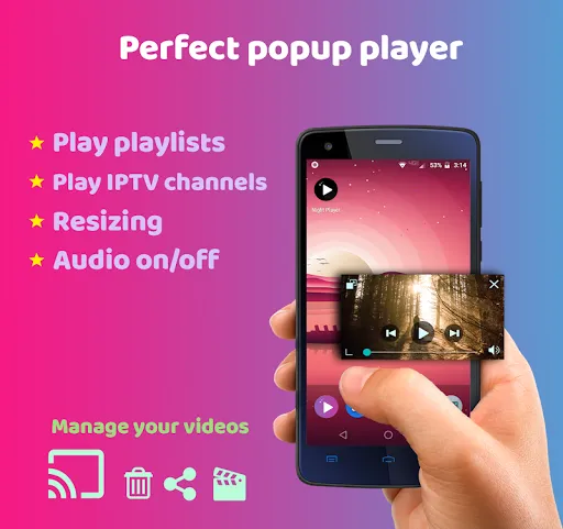 Tangkapan skrin Night Video Player - voice amp