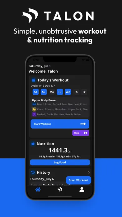 Capturas de tela do Talon: Custom Workout Tracker