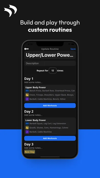 Capturas de tela do Talon: Custom Workout Tracker