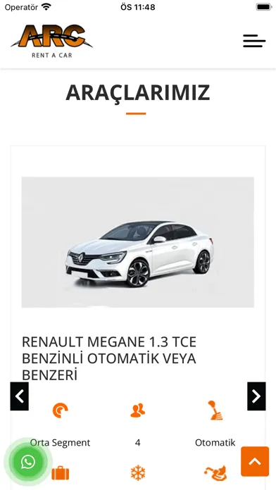 Zrzuty ekranu ARC Filo Yönetimi-Oto Kiralama