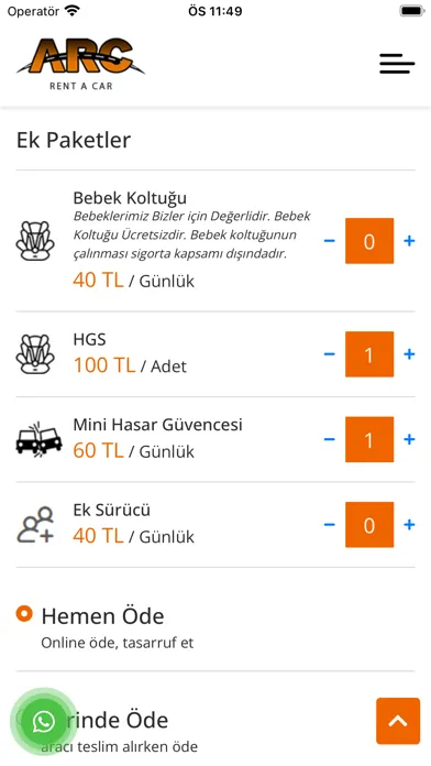 Zrzuty ekranu ARC Filo Yönetimi-Oto Kiralama