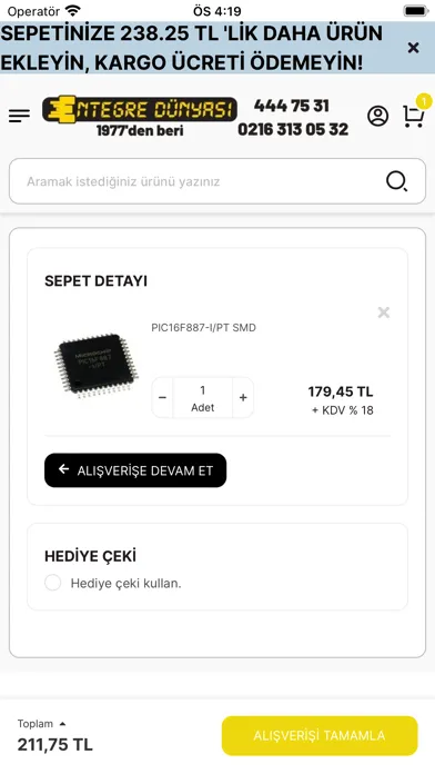 Tangkapan skrin Entegre Dünyası