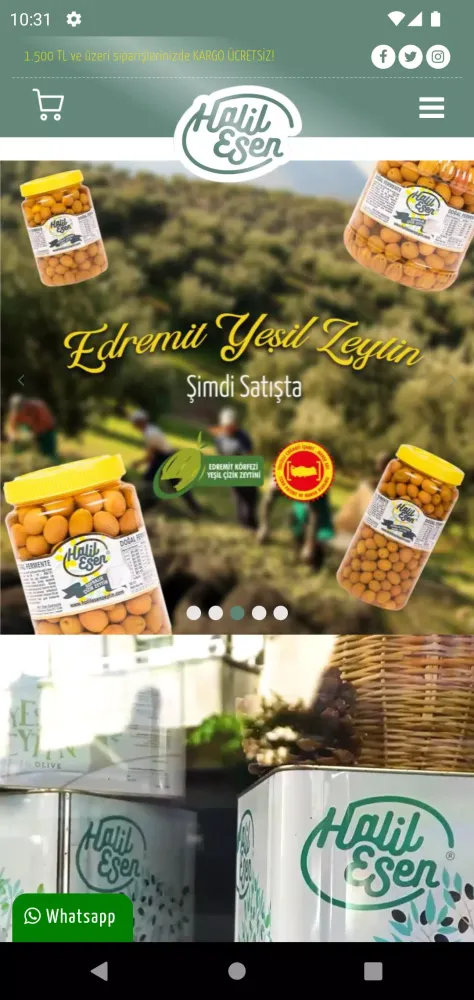 Capturas de tela do Halil Esen Zeytin & Zeytinyağı
