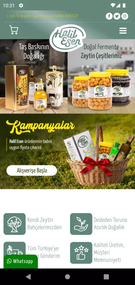 Capturas de tela do Halil Esen Zeytin & Zeytinyağı