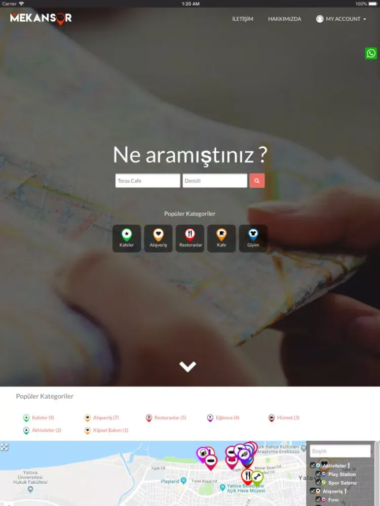 MekanSor iPad  Ekran Görüntüleri