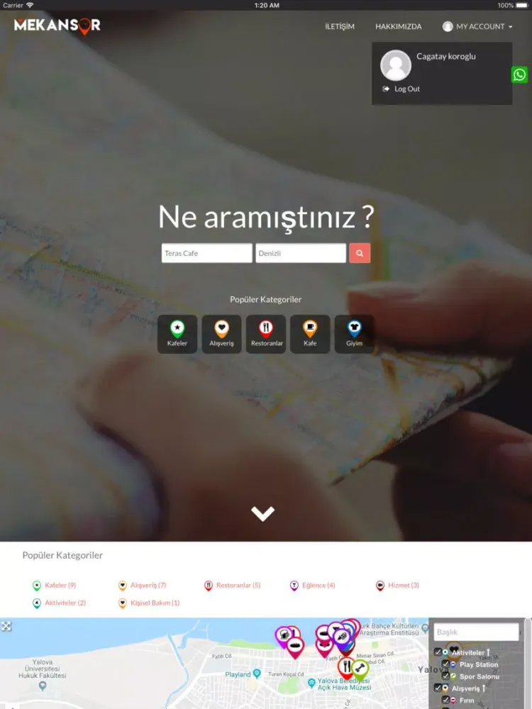 MekanSor iPad  Ekran Görüntüleri