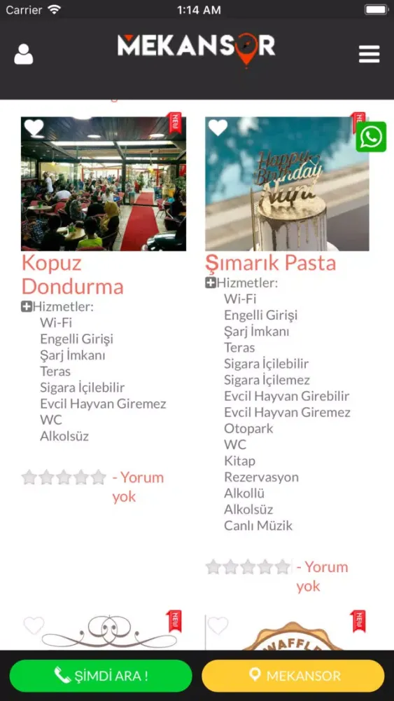 MekanSor Ekran Görüntüleri