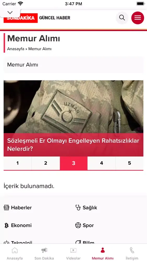 Screenshot di Son Dakika Güncel Haber