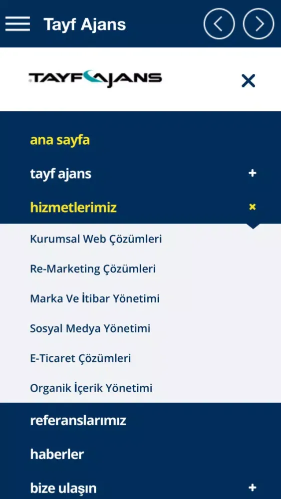 Zrzuty ekranu Tayf Ajans
