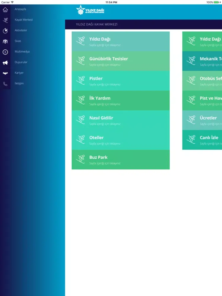 Sivas Yıldız Dağı Kış Sporları iPad  Screenshots