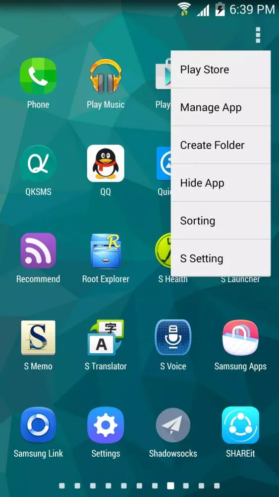 S Launcher Ekran Görüntüleri