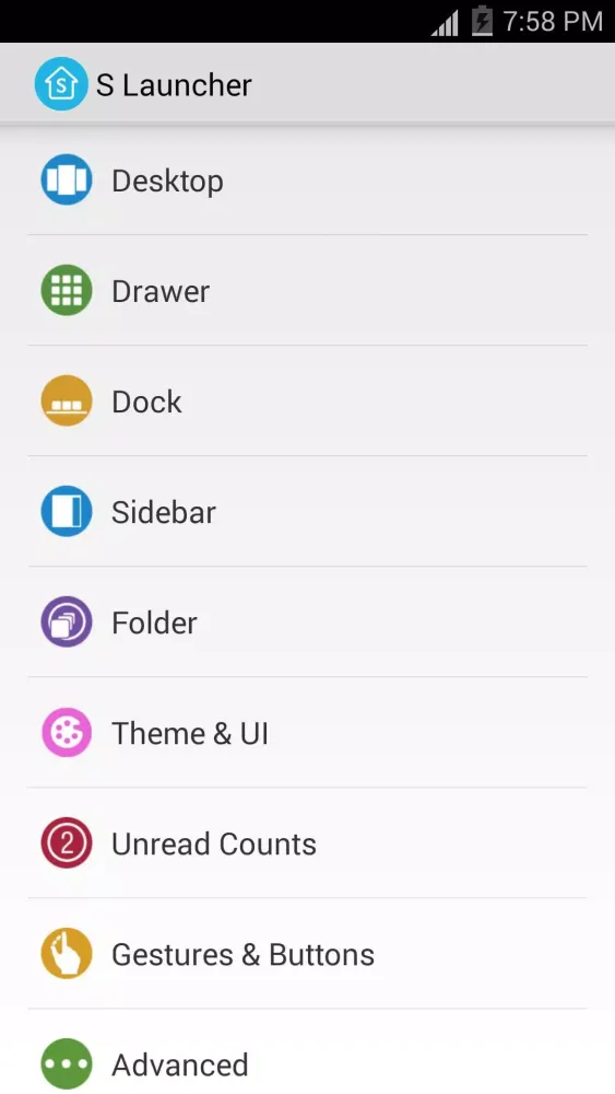 S Launcher Ekran Görüntüleri
