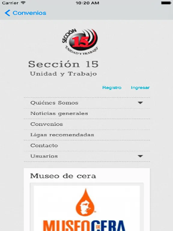 Capturas de tela do Sección 15 iPad 