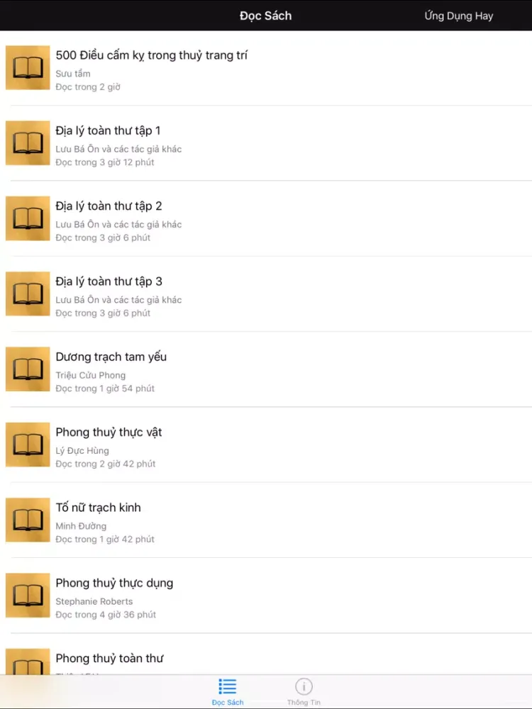 Capturas de tela do Tuyển tập sách phong thuỷ hay nhất iPad 