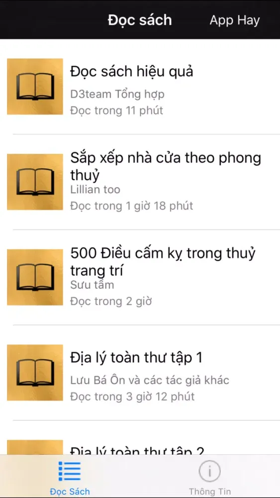 Capturas de tela do Tuyển tập sách phong thuỷ hay nhất