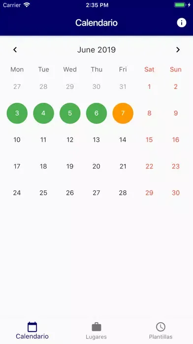 Ảnh chụp màn hình của S2a Control Horario