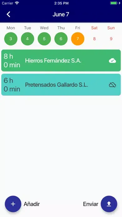 Ảnh chụp màn hình của S2a Control Horario