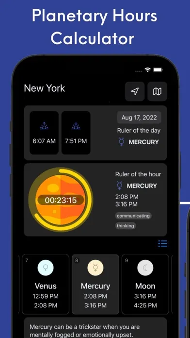 تصاویر Planetaro: Planetary Hours App