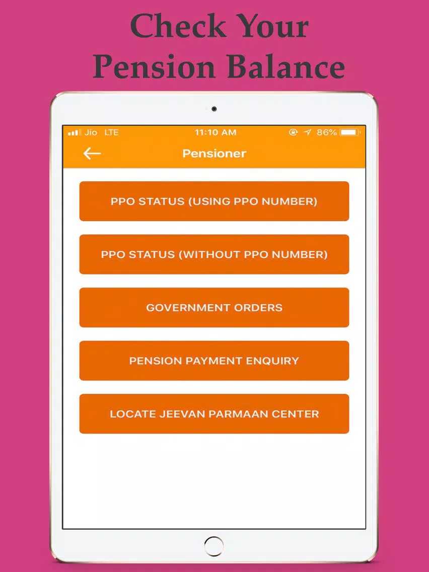 Zrzuty ekranu EPF Balance Check iPad 