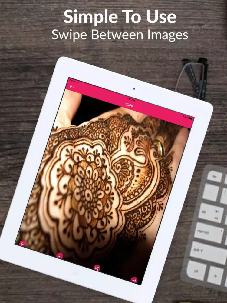 ภาพหน้าจอของ Mehndi Design iPad 