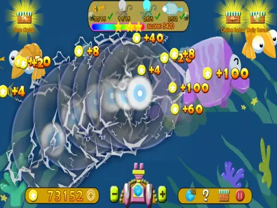 Crazy Fish 2-catch sea sharks iPad  سکرین شاٹس