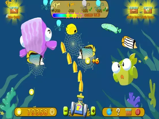 Crazy Fish 2-catch sea sharks iPad  سکرین شاٹس