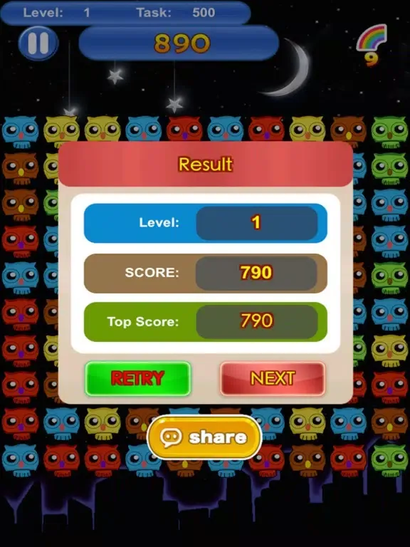 Capturas de tela do pop owls－crazy pop super star game iPad 
