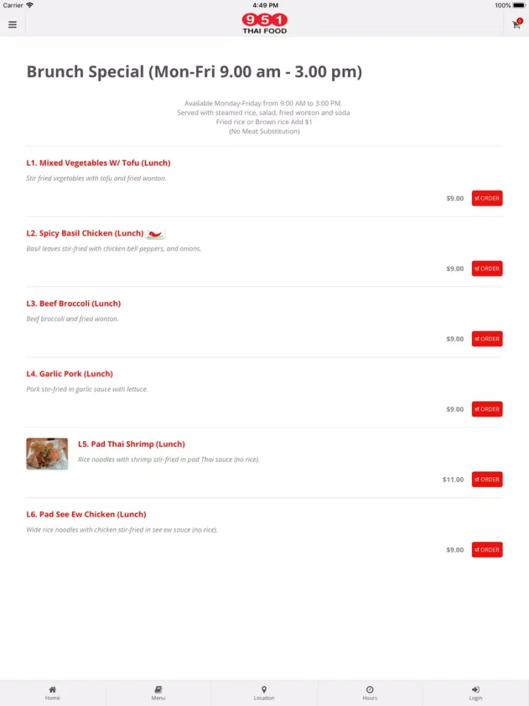 Screenshot di 951 Thai Food Restaurant iPad 