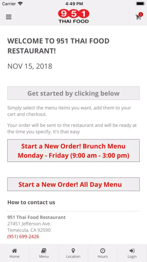 Screenshot di 951 Thai Food Restaurant